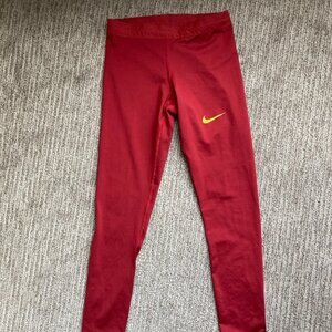 Men's Small Nike Pro USC Team Running Tights Compression Pants Red
